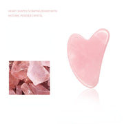 Natural Stone Rose Quartz Facial Gua Sha Beauty Spa Massage Tool