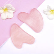 Natural Stone Rose Quartz Facial Gua Sha Beauty Spa Massage Tool