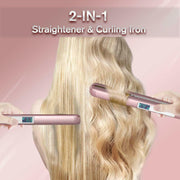 Hair Straightener Curling Iron 2 in 1 Multi Hair Styler