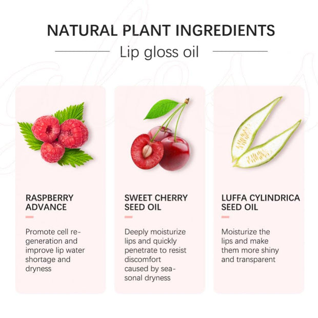 Moisturizing Lip Oil Cherry Oil Plumping Lip Gloss