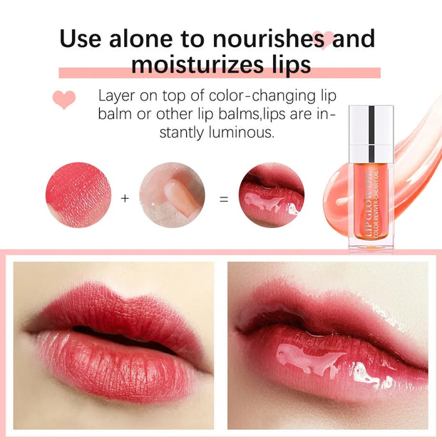 Moisturizing Lip Oil Cherry Oil Plumping Lip Gloss