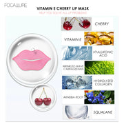 FOCALLURE Cherry Lip Mask  Vitamin E collagen anti-drying lip mask(05 pcs)