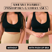Women's Adhesive Invisible Reusable Push up Bra( Buy 1 Get 1 Free 2 Items Black+Nude )