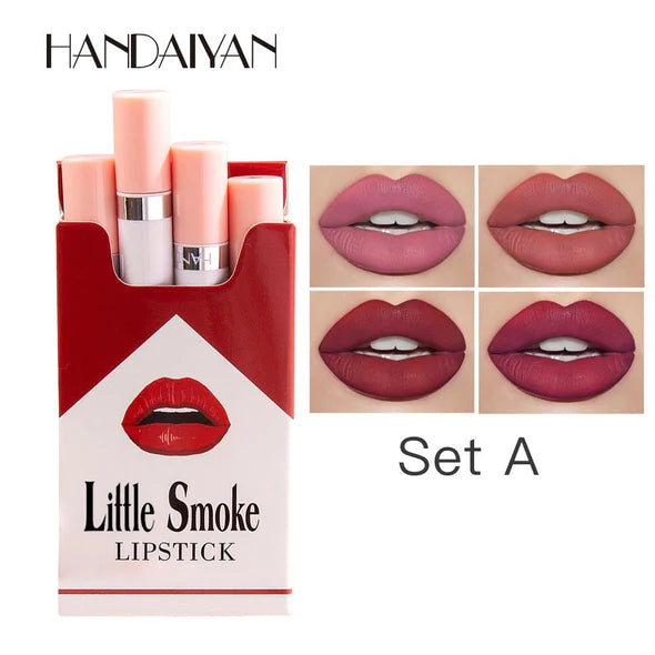 Set Matte Velvet Little Smoke Lasting Lipstick( 4PCS)