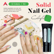 Nail Art Essentials-12 Colors 5D Solid Pudding Nail Gel