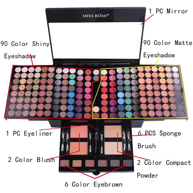 Professional Makeup Kit 180 Colors All In One Makeup Gift Set