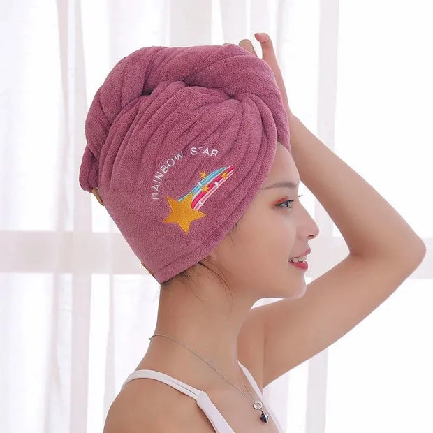 Girl's Magic Microfiber Shower Cap Towel