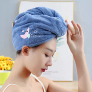 Girl's Magic Microfiber Shower Cap Towel