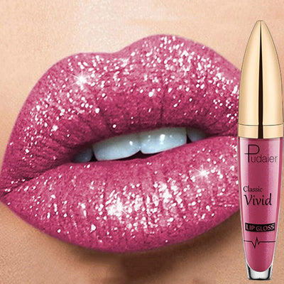 Long Lasting Matte Glitter Liquid Shiny Lip Gloss 18 colors