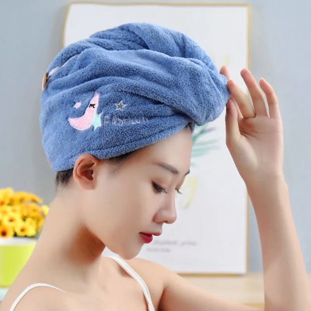 Girl's Magic Microfiber Shower Cap Towel