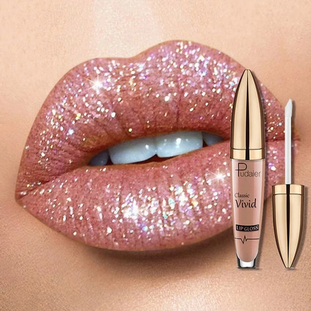 Long Lasting Matte Glitter Liquid Shiny Lip Gloss 18 colors