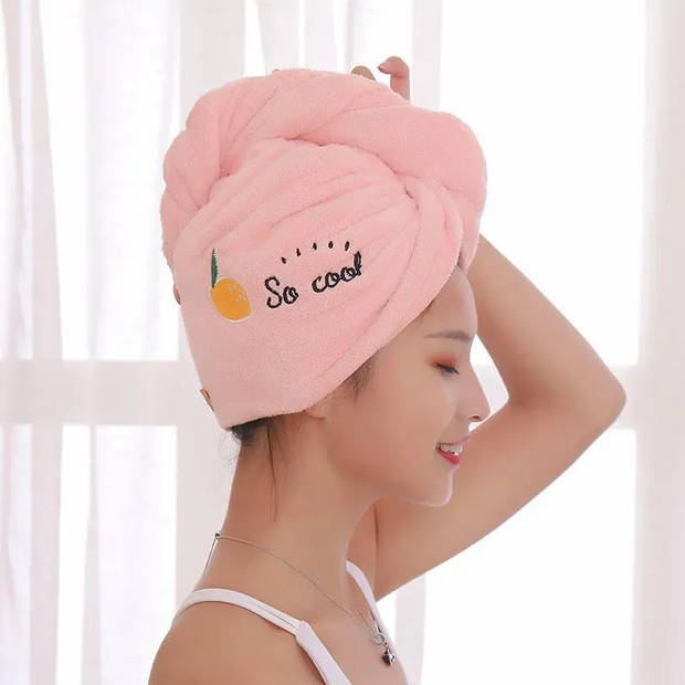 Girl's Magic Microfiber Shower Cap Towel